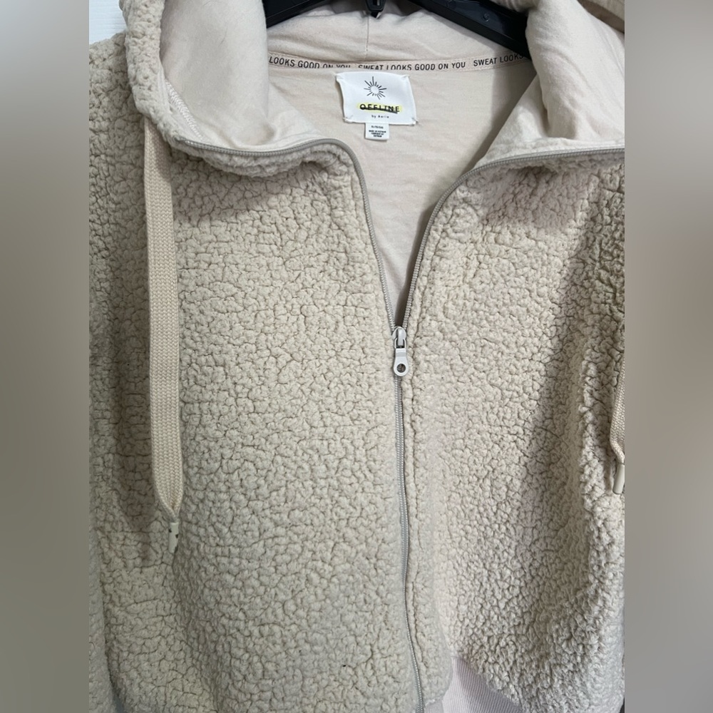 Cream colored hoodie, size XL. Brand is Offline by Aerie.